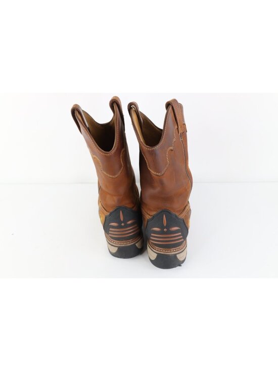 Vintage Y2K Dan Post Mens 13 EW Waterproof Leather Journeyman Cowboy Boots Brown main image 5